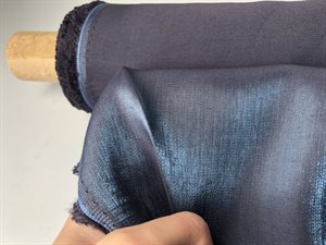 Fastvævet viscose - marine metallic med askepot effekt